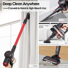Powerful 14KPA Suction Stick Vacuum Cleaner With LED Floor Head Self Standing